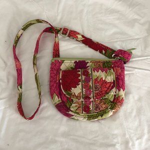 VERA BRADLEY✨Pink & Green Floral Mini Cross Body Purse